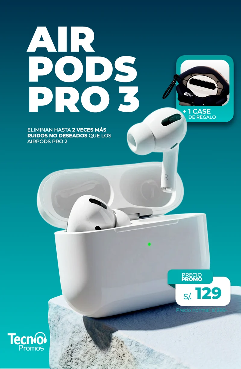AirPods Pro 3ra Generación + Case de 🎁 (animado o color entero) — foto 1