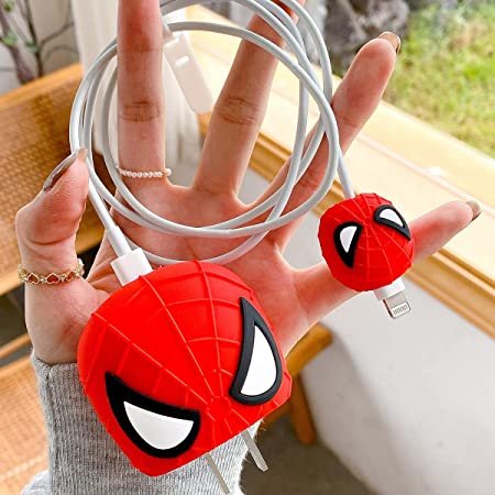 Funda Protectora Cargador iPhone 18/20W (2 piezas) - Spiderman